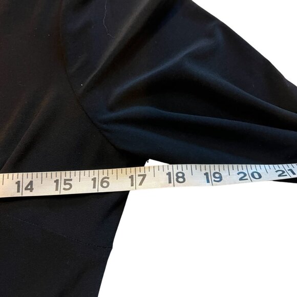 Chaps Black Midi Wrap Dress - Picture 6 of 6